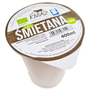 ŚMIETANA 18 % BIO 400 ml - EKO KNIAŹ (NA ZAMÓWIENIE)