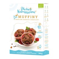 MIESZANKA NA MUFFINY Z KROPLAMI GORZKIEJ CZEKOLADY BEZGLUTENOWA BIO 300 g - ZDROWO NAMIESZANE