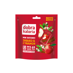 BATONIKI MINI JABŁKO & CYNAMON BEZ DODATKU CUKRU (6 x 18 g) 108 g - DOBRA KALORIA