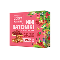 BATONIKI MINI Z NERKOWCÓW A'LA TARTA MALINOWA (6 x 17 g) 102 g - DOBRA KALORIA