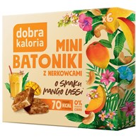 BATONIKI MINI Z NERKOWCÓW O SMAKU MANGO LASSI BEZ DODATKU CUKRU (6 x 17 g) 102 g - DOBRA KALORIA