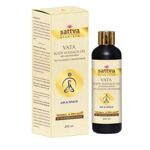 OLEJ DO MASAŻU RELAKSUJĄCY Z ASHWAGANDHĄ 200 ml - SATTVA (AYURVEDA)