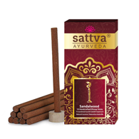 KADZIDEŁKA INDYJSKIE SŁUPKOWE SANDAŁOWE (10 szt.) 20 g - SATTVA (AYURVEDA)