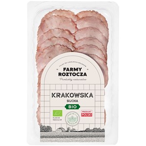 KIEŁBASA KRAKOWSKA SUCHA PLASTRY BIO 80 g - FARMY ROZTOCZA (NA ZAMÓWIENIE)