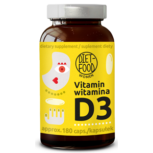 WITAMINA D3 100 µg (4000 j.m) 180 KAPSUŁEK - DIET-FOOD