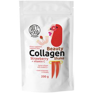 SHAKE KOLAGENOWY Z WITAMINĄ C I TRUSKAWKĄ 200 g - DIET-FOOD (WOMEN)