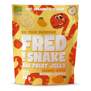 ŻELKI MANGO - JABŁKO BIO 30 g - DIET-FOOD (FRED THE SNAKE)