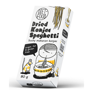 MAKARON SUCHY (KONJAC) SPAGHETTI BEZGLUTENOWY 80 g - DIET-FOOD