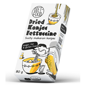 MAKARON SUCHY (KONJAC) FETTUCCINE BEZGLUTENOWY 80 g - DIET-FOOD