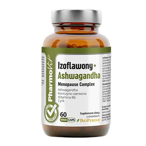 IZOFLAWONY + ASHWAGANDHA MENOPAUSE COMPLEX BEZGLUTENOWE 60 KAPSUŁEK - PHARMOVIT (CLEAN LABEL)