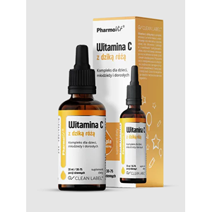 WITAMINA C Z DZIKĄ RÓŻĄ BEZGLUTENOWA W KROPLACH 30 ml - PHARMOVIT