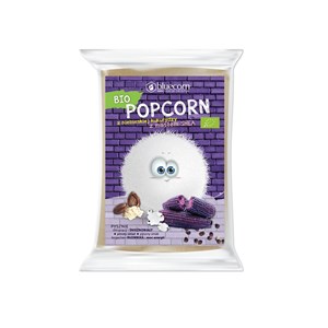 POPCORN Z NIEBIESKIEJ KUKURYDZY Z SHEA I SOLĄ DO PRZYGOTOWANIA W MIKROFALÓWCE BEZGLUTENOWY BIO 100 g - BLUECORN