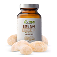 GRZYBY SOPLÓWKA JEŻOWATA (LION'S MANE) EKSTRAKT (400 mg) BEZGLUTENOWY 90 KAPSUŁEK - HEMPKING (BIOWEN)