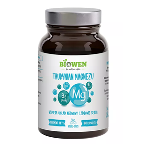 TAURYNIAN MAGNEZU + WITAMINA B6 BEZGLUTENOWY 100 KAPSUŁEK -  HEMPKING (BIOWEN)