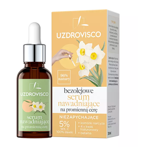 SERUM DO TWARZY NAWADNIAJĄCE NA PROMIENNĄ CERĘ 30 ml - UZDROVISCO (BEZOLEJOWA)