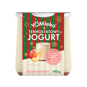 JOGURT TERMOSTATOWY BRZOSKWINIOWY 3 % BIO 140 g - YÖMLEKO