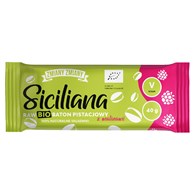 BATON PISTACJOWY Z MALINAMI  SICILIANA RAW  BEZGLUTENOWY BIO 40 g - ZMIANY ZMIANY