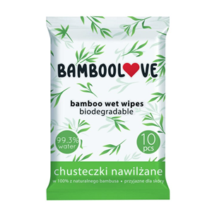 CHUSTECZKI BAMBUSOWE NAWILŻANE 10 szt. - BAMBOOLOVE