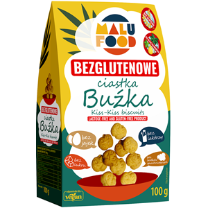 CIASTKA BUŹKA BEZ CUKRU BEZGLUTENOWE 100 g - MALU FOOD