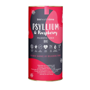 PSYLLIUM - BŁONNIK WITALNY Z MALINAMI BIO 300 g - BIO HEALTH TIME