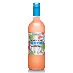 KOMBUCHA O SMAKU TRUSKAWKI I KIWI ZERO % CUKRU 700 ml - DELIKATNA (ZAKWASOWNIA)