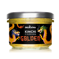 KIMCHI Z KURKUMĄ GOLDEN 200 g - DELIKATNA (ZAKWASOWNIA)