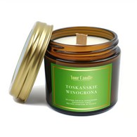 ŚWIECA SOJOWA ZAPACHOWA Z DREWNIANYM KNOTEM TOSKAŃSKIE WINOGORNA 120 ml - YOUR CANDLE