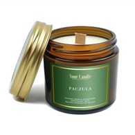 ŚWIECA SOJOWA ZAPACHOWA Z DREWNIANYM KNOTEM PACZULA 120 ml - YOUR CANDLE