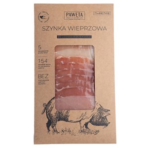 SZYNKA DOJRZEWAJĄCA PLASTRY BEZGLUTENOWA 50 g - PAWĘTA