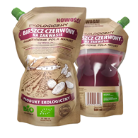 BARSZCZ CZERWONY NA ZAKWASIE BIO 500 ml - CHARSZNICKIE POLA NATURY (PRODUKT SEZONOWY)