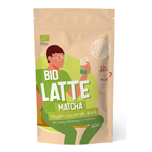 LATTE MATCHA - NAPÓJ KOKOSOWY Z MATCHĄ BIO 200 g - DIET-FOOD