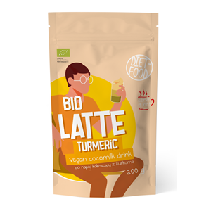 LATTE TURMERIC - NAPÓJ KOKOSOWY Z KURKUMĄ BIO 200 g - DIET-FOOD