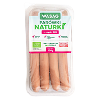 PARÓWKI Z SZYNKI BIO 150 g - WASĄG (NA ZAMÓWIENIE)