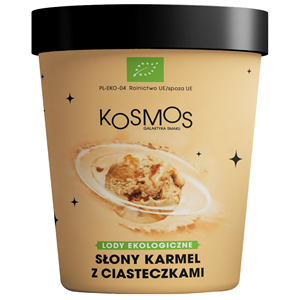 LODY RZEMIEŚLNICZE SŁONY KARMEL Z CIASTECZKAMI BIO 475 ml - KOSMOS