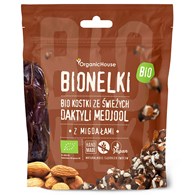 KOSTKI DAKTYLOWE Z MIGDAŁAMI BEZGLUTENOWE BIO 50 g - ORGANICHOUSE (BIONELKI)