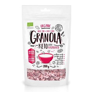 GRANOLA MALINA KETO BIO 200 g - DIET-FOOD