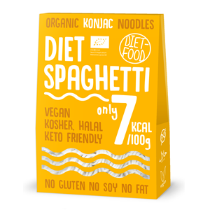 MAKARON (KONJAC) SPAGHETTI BEZGLUTENOWY BIO 385 g (300 g) - DIET-FOOD