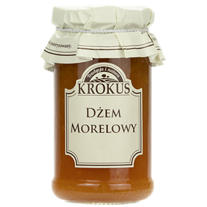 DŻEM MORELOWY O OBNIŻONEJ ZAWARTOŚCI CUKRU BEZGLUTENOWY 235 g - KROKUS