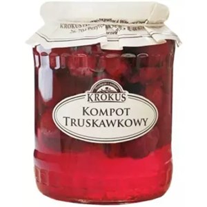 KOMPOT TRUSKAWKOWY 640 g (260 g) - KROKUS