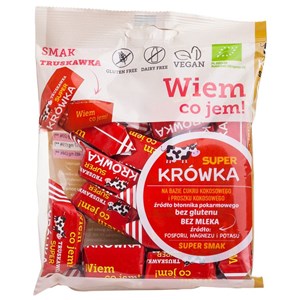 KRÓWKI TRUSKAWKOWE BEZMLECZNE BEZGLUTENOWE BIO 150 g - ME GUSTO (SUPER KRÓWKA)