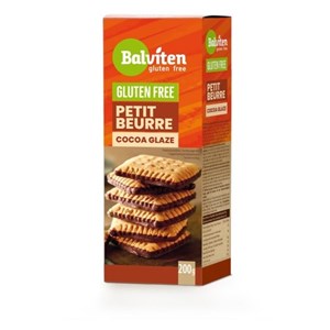 HERBATNIKI PETIT BEURRE Z DODATKIEM POLEWY KAKAOWEJ BEZGLUTENOWE 200 g - BALVITEN