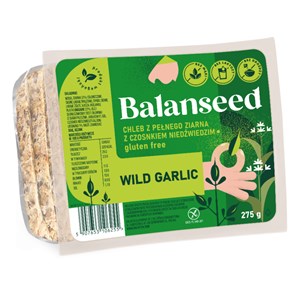 CHLEB Z PEŁNEGO ZIARNA Z CZOSNKIEM NIEDŹWIEDZIM KROJONY BEZGLUTENOWY 275 g - BALVITEN