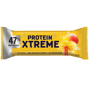 BATON PROTEINOWY XTREME Z MANGO W CZEKOLADZIE MLECZNEJ BEZ DODATKU CUKRÓW 40 g - DOBRY SQUAD