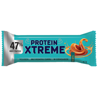 BATON PROTEINOWY XTREME O SMAKU TOFFI W CZEKOLADZIE MLECZNEJ BEZ DODATKU CUKRU 40 g - DOBRY SQUAD