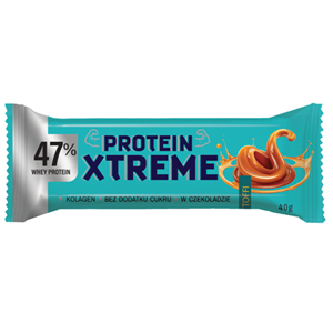 BATON PROTEINOWY XTREME O SMAKU TOFFI W CZEKOLADZIE MLECZNEJ BEZ DODATKU CUKRÓW 40 g - DOBRY SQUAD