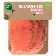 ŁOSOŚ ATLANTYCKI PLASTRY GRAVLAX Z KOPREM BIO 100 g - BETTER FISH