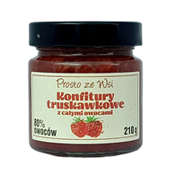 KONFITURA EKSTRA Z TRUSKAWEK Z CAŁYMI OWOCAMI 210 g - PROSTO ZE WSI