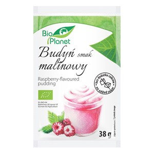 BUDYŃ O SMAKU MALINOWYM Z MALINAMI BIO 38 g - BIO PLANET