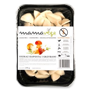 USZKA Z KAPUSTĄ I GRZYBAMI BEZGLUTENOWE 275 g - MAMA VEGE (PRODUKT SEZONOWY)