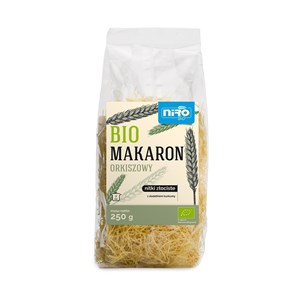 MAKARON (ORKISZOWY Z KURKUMĄ) NITKI ZŁOCISTE BIO 250 g - NIRO